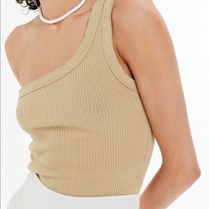 Urban Outfitters One shoulder ribbed tank